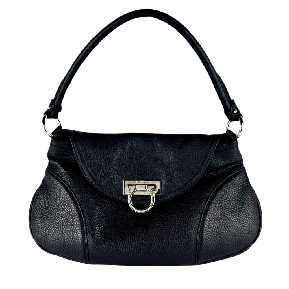 Salvatore Ferragamo handbag Gancini leather black